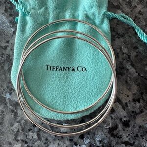 Tiffany & Co. Set of Three Silver Bangle Bracelets